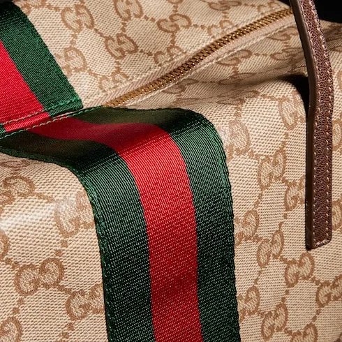 Gucci Melrose Boston Medium Shoulder Bag / Sand/ Dark Brown Gold Hardware - Image 7