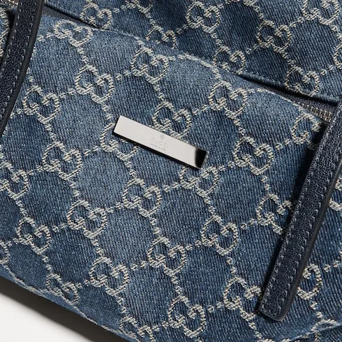 Gucci Melrose Boston Medium Shoulder Bag / Dark Blue Palladium Hardware - Image 9