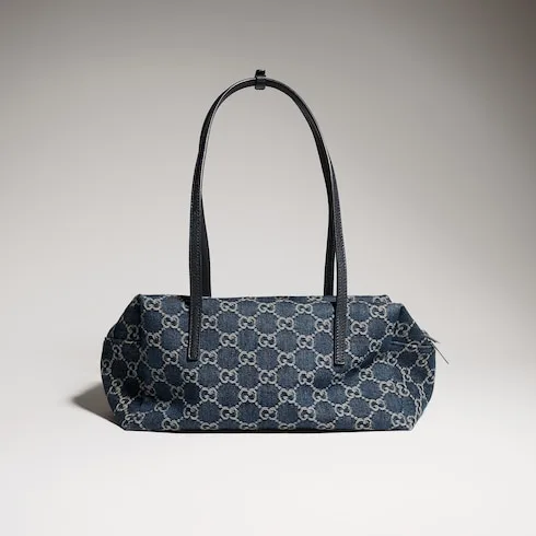 Gucci Melrose Boston Medium Shoulder Bag / Dark Blue Palladium Hardware - Image 8