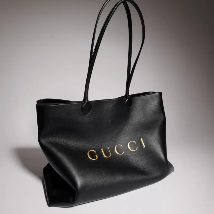 Gucci NY Large Tote Bag / Black Gold Hardware A00B4R AAHG7 1092 - Image 7