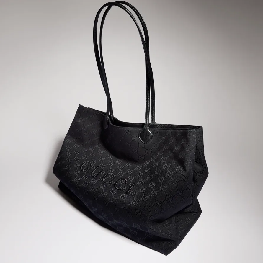 Gucci NY Large Tote Bag / Grey/ Black Gold Hardware A00B4R FAGNG 1000 - Image 5