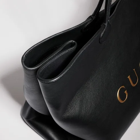 Gucci NY Large Tote Bag / Black Gold Hardware A00B4R AAHG7 1092 - Image 11