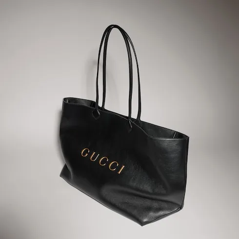 Gucci NY Large Tote Bag / Black Gold Hardware A00B4R AAHG7 1092 - Image 5