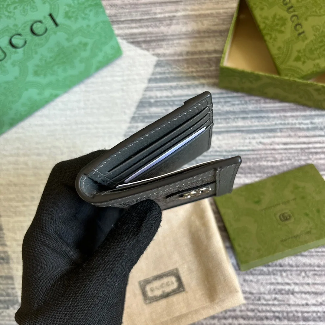 Gucci Ophidia Card Case Supreme Canvas Grey / - Image 10