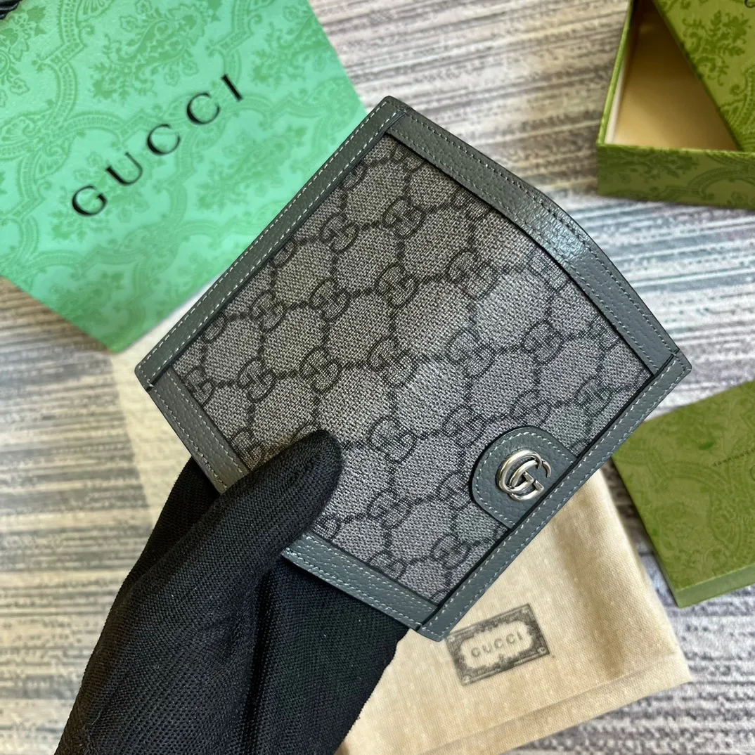 Gucci Ophidia Card Case Supreme Canvas Grey / - Image 8