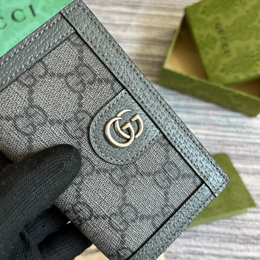 Gucci Ophidia Card Case Supreme Canvas Grey / - Image 5