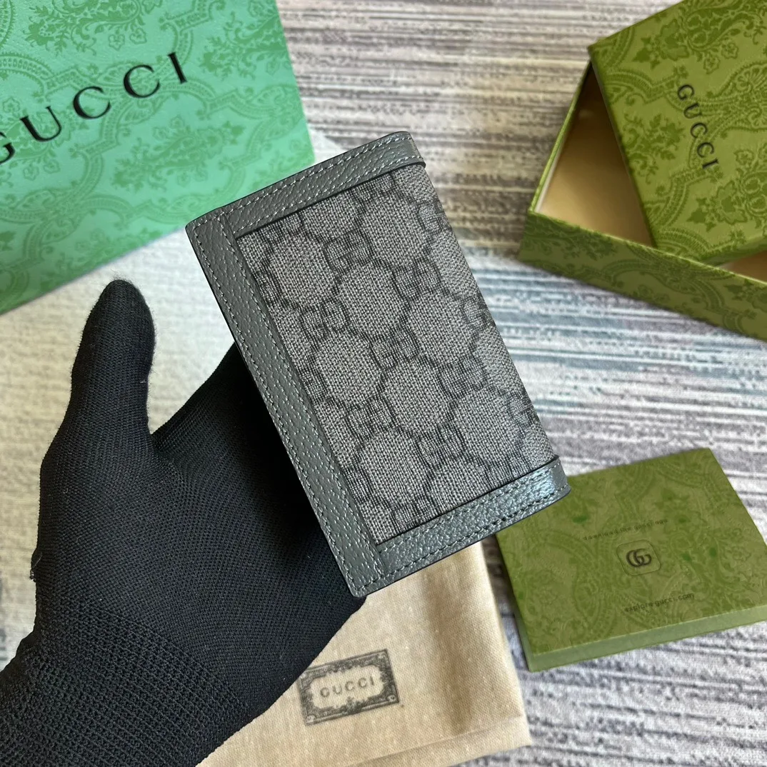 Gucci Ophidia Card Case Supreme Canvas Grey / - Image 3