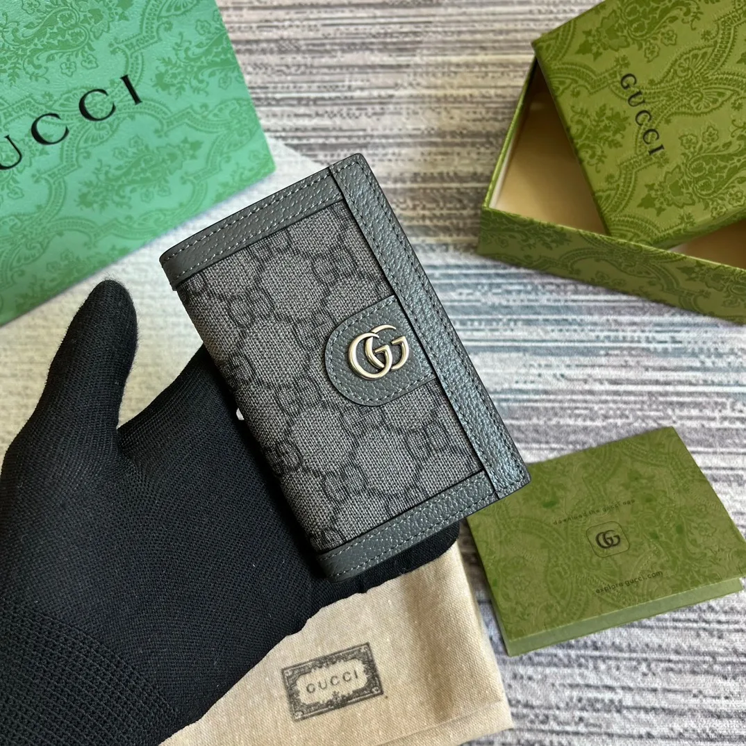 Alternative view of Gucci Ophidia Card Case Supreme Canvas Grey /