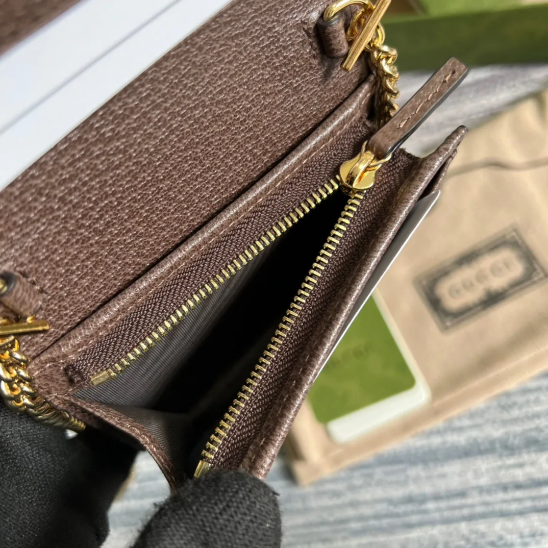 Ophidia GG Card Case Wallet Supreme Canvas Beige / - Image 9