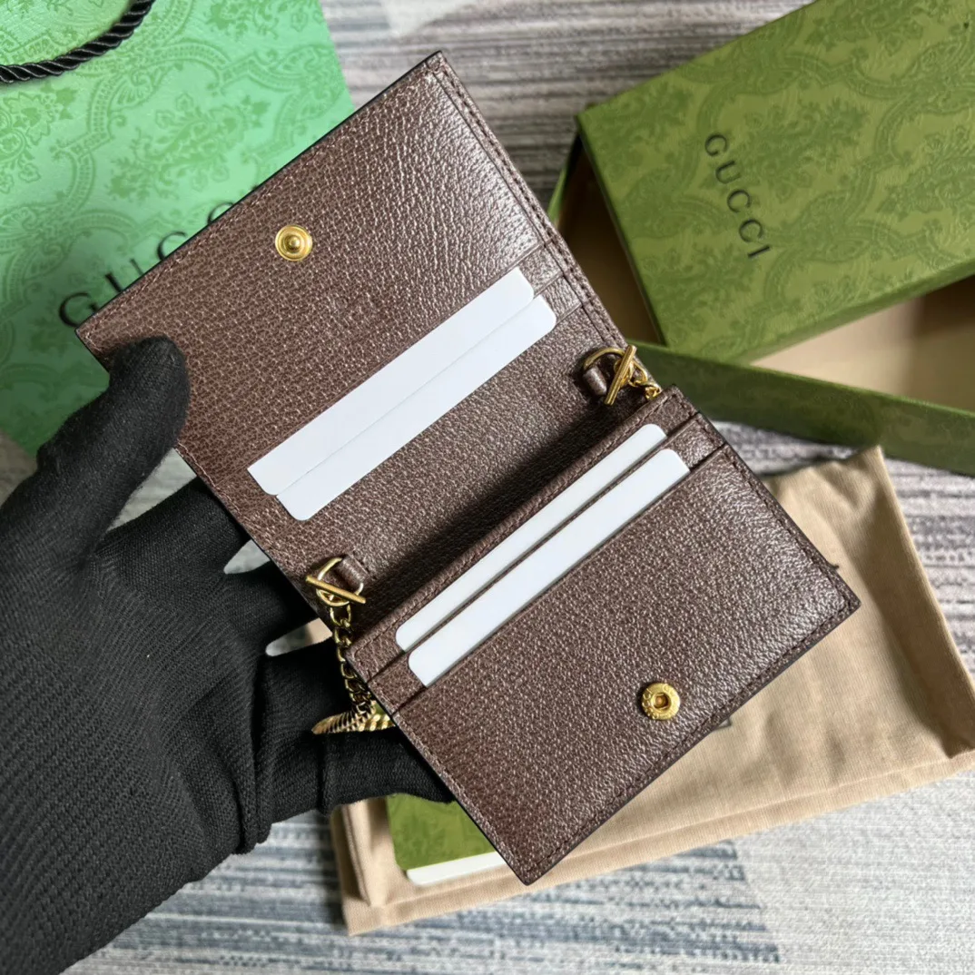 Ophidia GG Card Case Wallet Supreme Canvas Beige / - Image 7