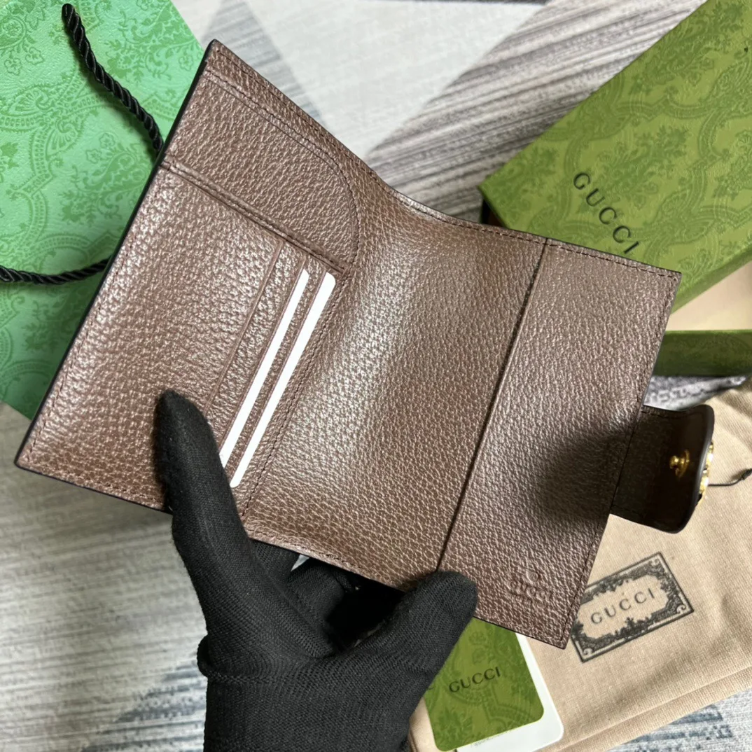 Gucci Ophidia GG Passport Case Supreme Canvas Beige / - Image 9