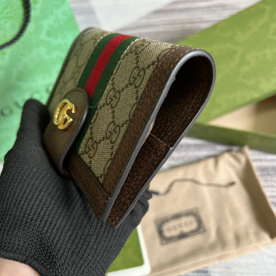Gucci Ophidia GG Passport Case Supreme Canvas Beige / - Image 6