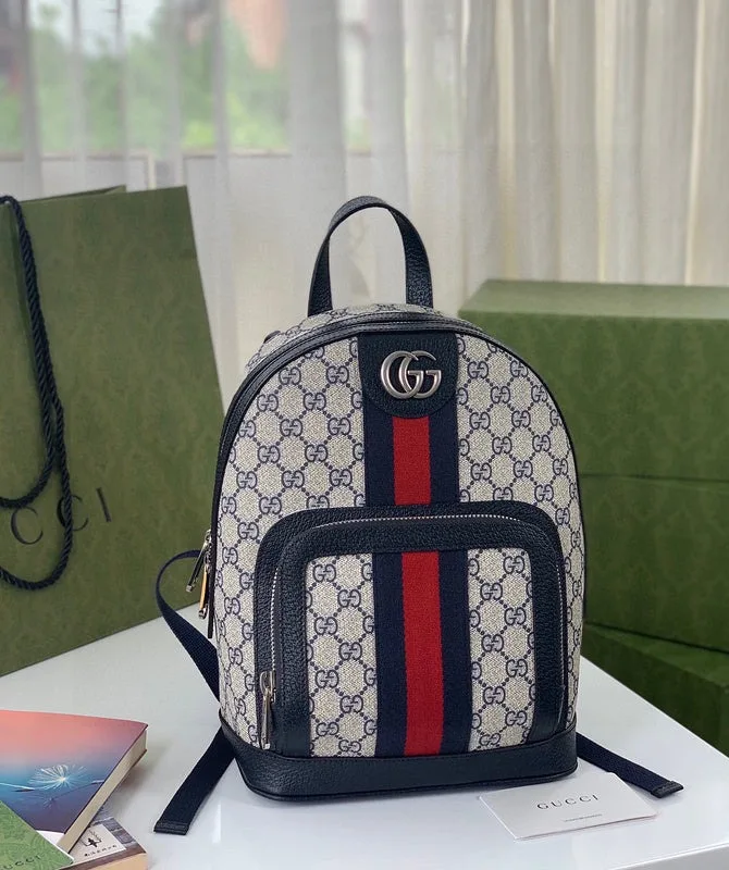 Alternative view of Gucci Ophidia GG Mini Bag Beige And Blue GG Supreme Canvas /