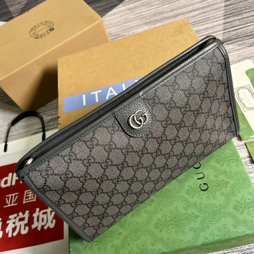 Gucci Ophidia GG Toiletry Case Supreme Canvas Grey / - Image 7