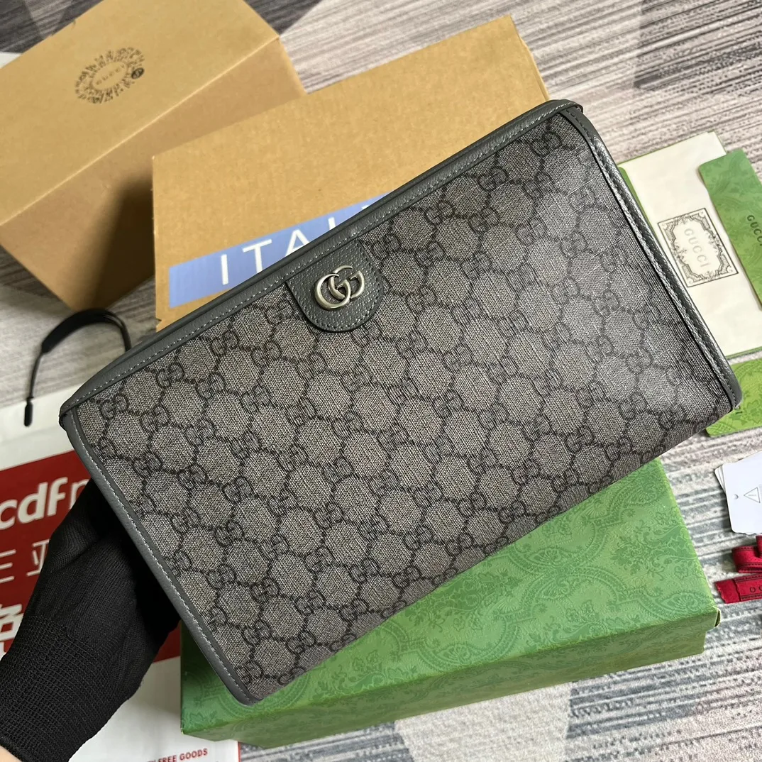 Gucci Ophidia GG Toiletry Case Supreme Canvas Grey / - Image 6