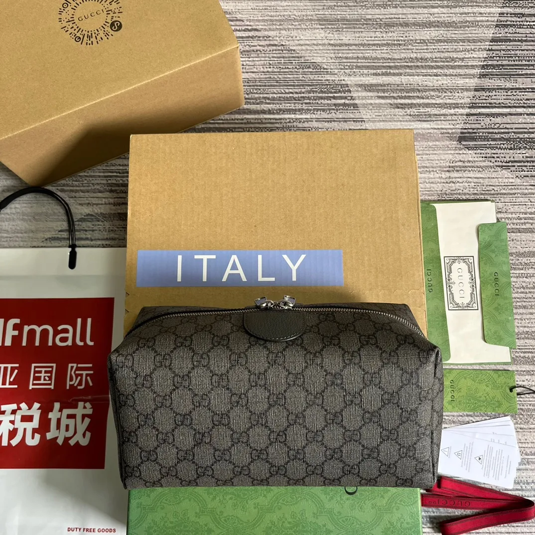 Alternative view of Gucci Ophidia GG Toiletry Case Supreme Canvas Grey /