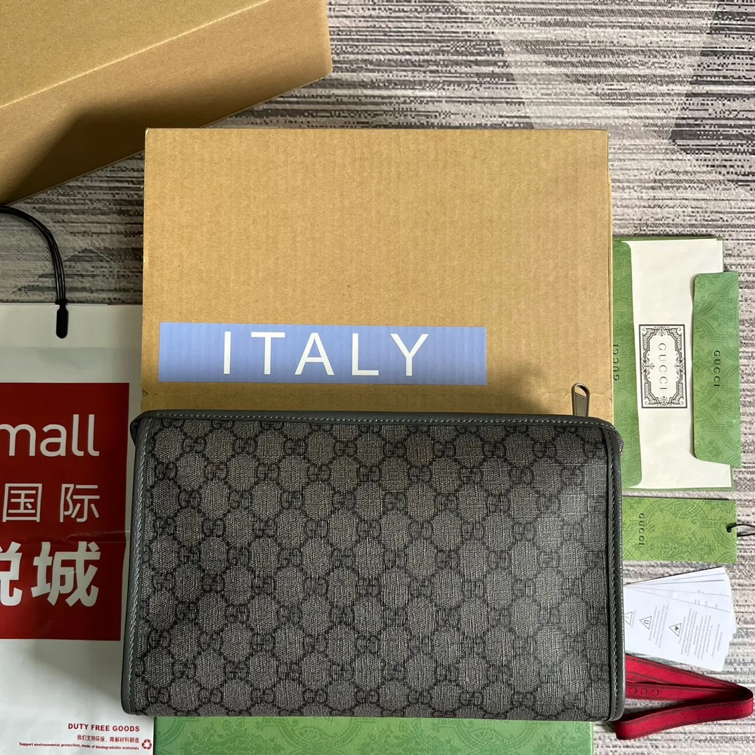 Gucci Ophidia GG Toiletry Case Supreme Canvas Grey / - Image 3