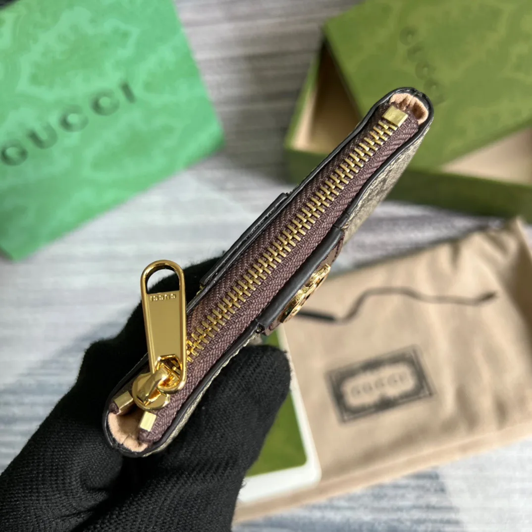 Ophidia Key Case Supreme Canvas Beige / - Image 8