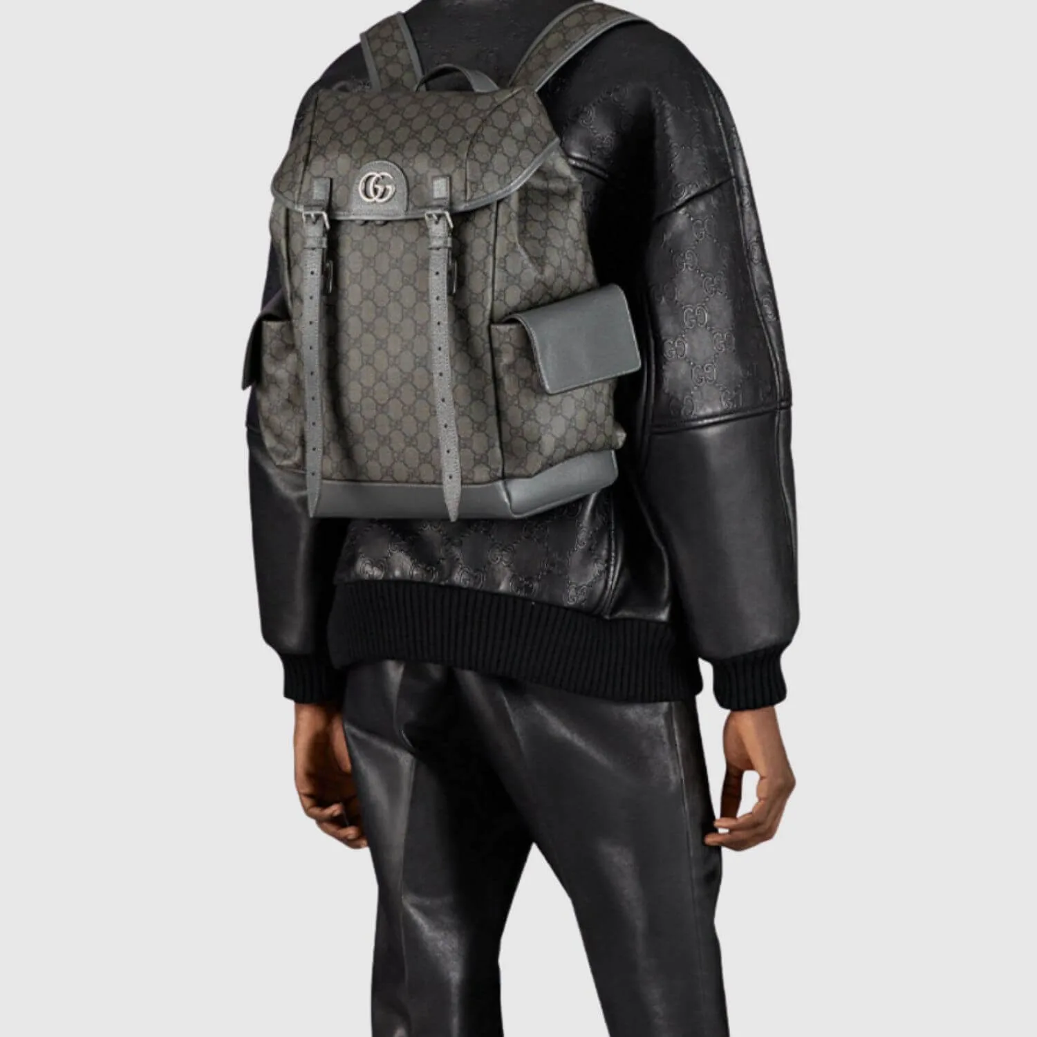 Alternative view of Gucci Ophidia Medium Backpack / Grey Palladium Hardware