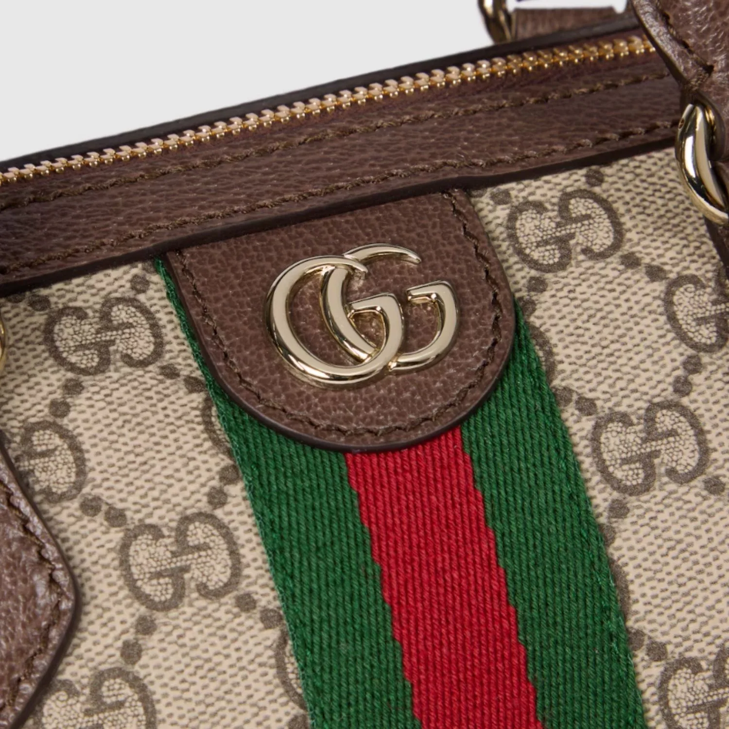 Gucci Ophidia Medium Boston Top Handle Bag / Beige Gold Hardware - Image 8