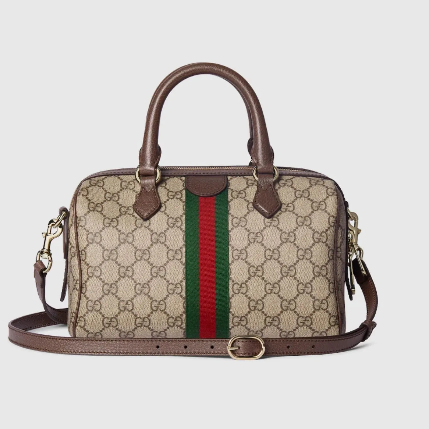 Gucci Ophidia Medium Boston Top Handle Bag / Beige Gold Hardware - Image 6