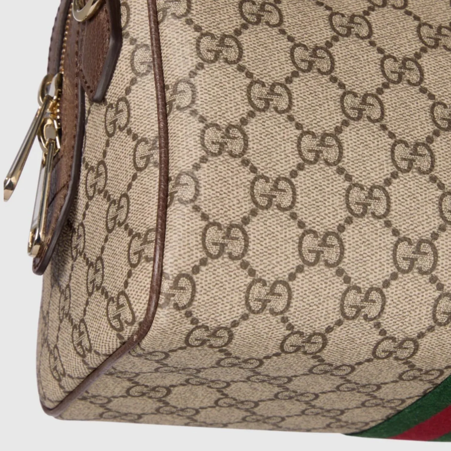 Gucci Ophidia Medium Boston Top Handle Bag / Beige Gold Hardware - Image 9