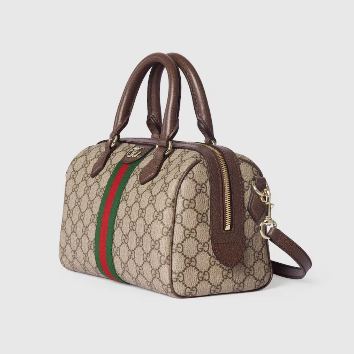 Gucci Ophidia Medium Boston Top Handle Bag / Beige Gold Hardware - Image 4