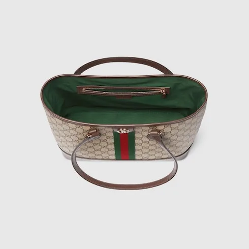 Gucci Ophidia Medium Tote Bag / Beige/ Dark Brown Gold Hardware - Image 7