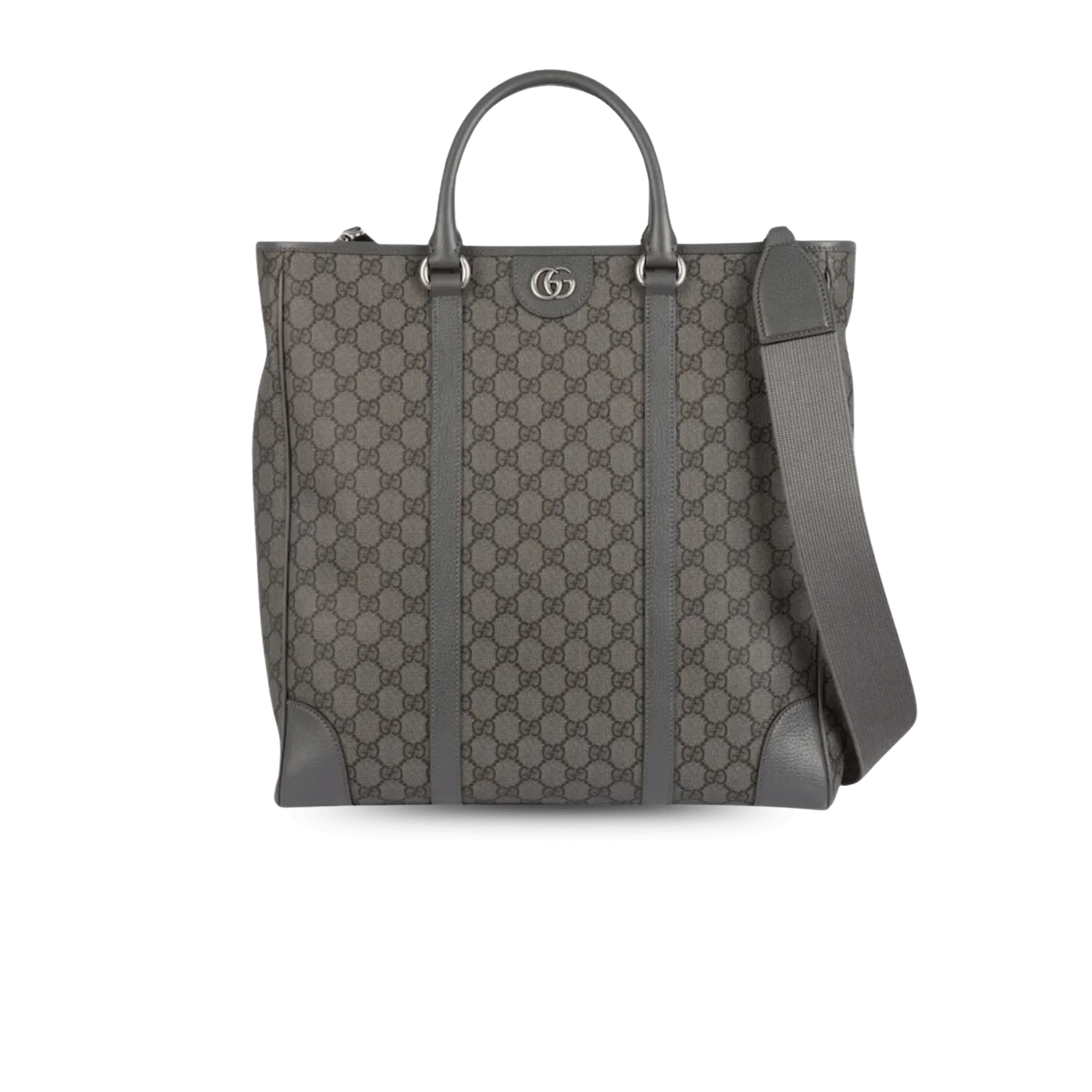 Gucci Ophidia Medium Tote Bag / Grey/ Black Silver Hardware