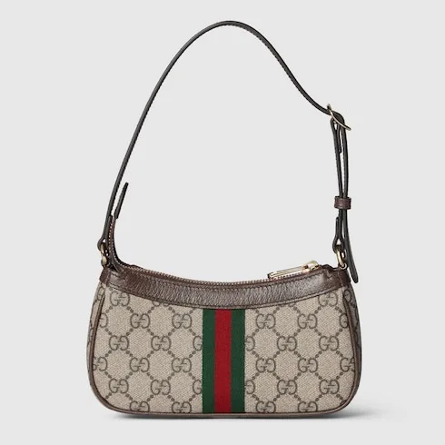 Gucci Ophidia Mini Shoulder Bag / Beige/ Dark Brown Gold Hardware - Image 5