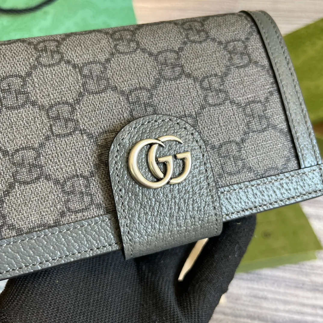 Gucci Ophidia Card Case Supreme Canvas Grey / - Image 4