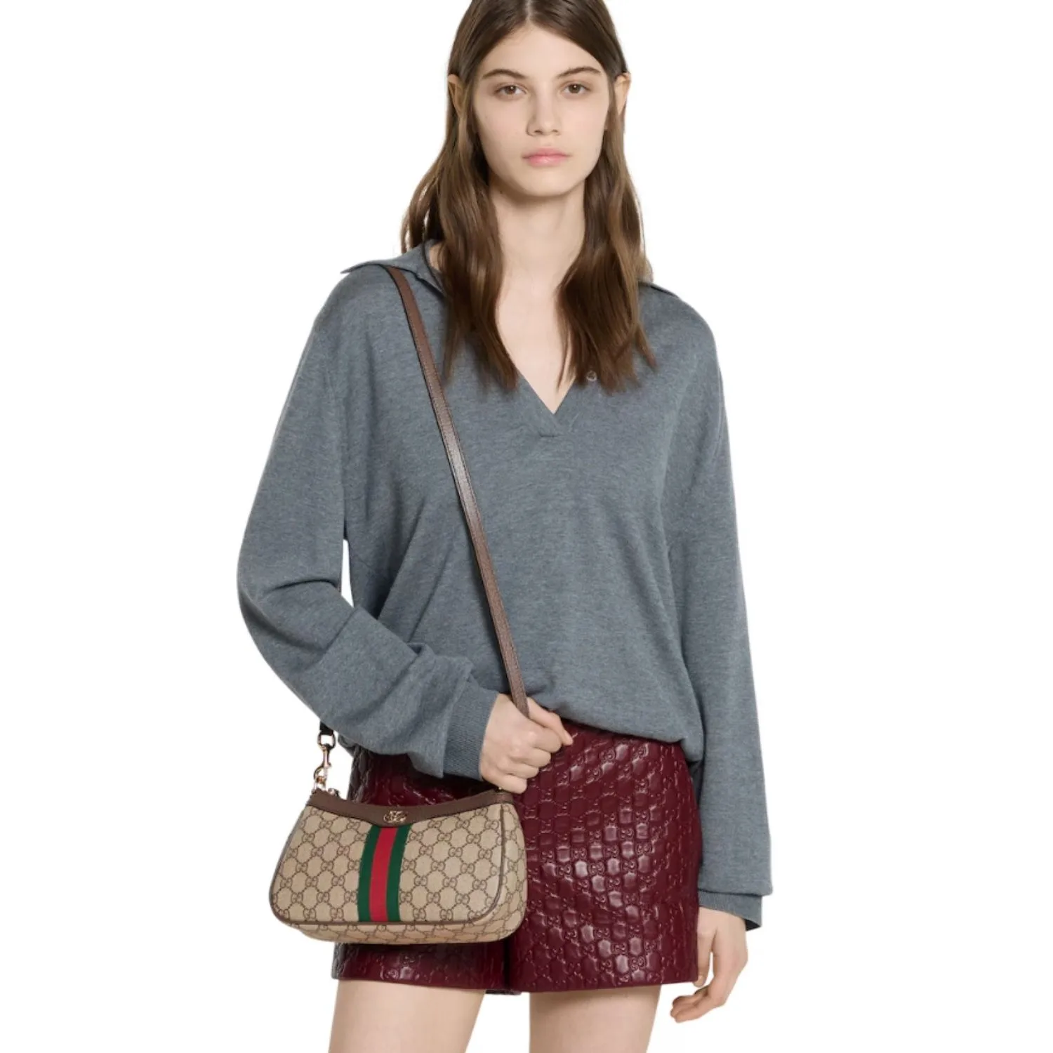 Gucci Ophidia Small Shoulder Bag / Beige Gold Hardware - Image 3