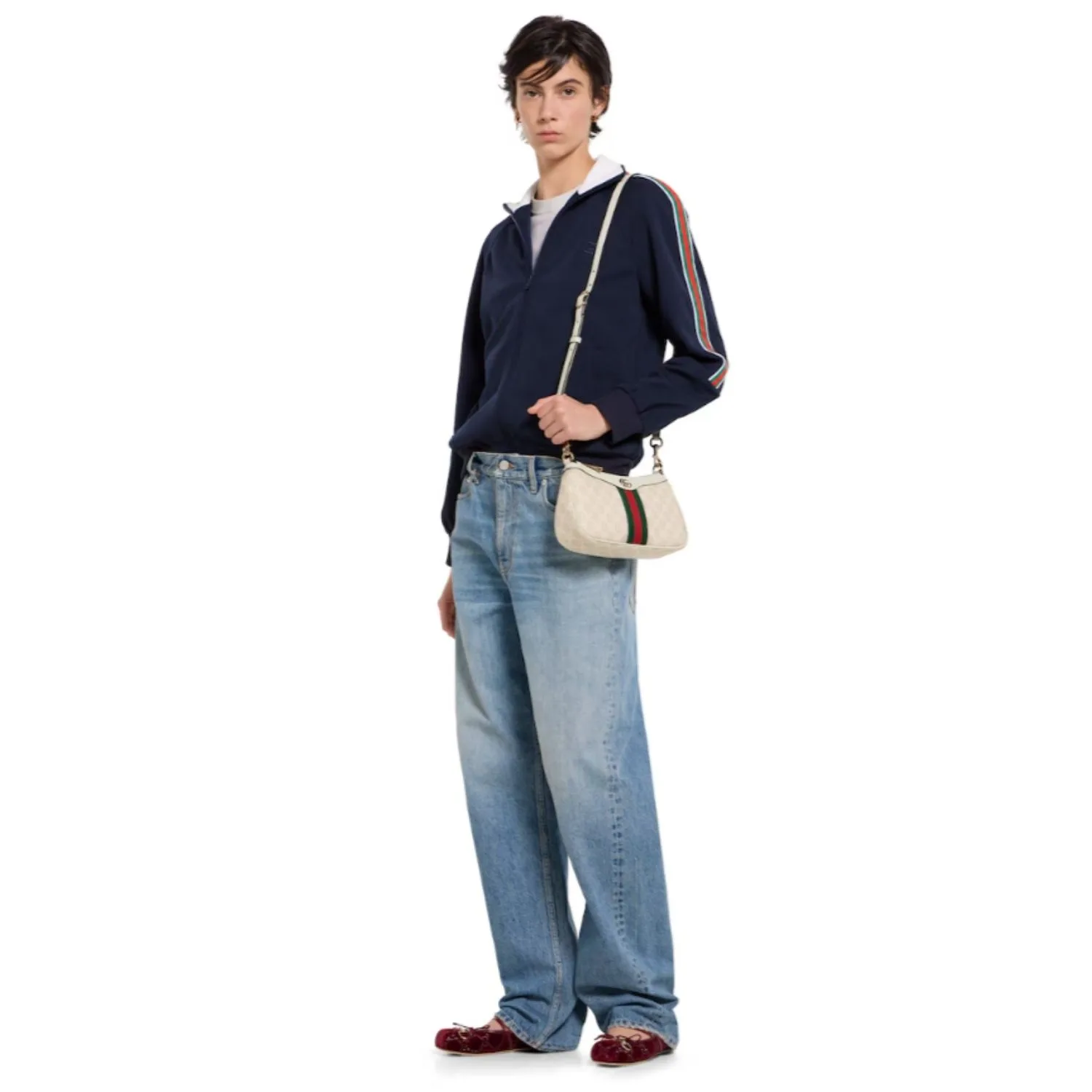 Gucci Ophidia Small Shoulder Bag / White Gold Hardware - Image 3