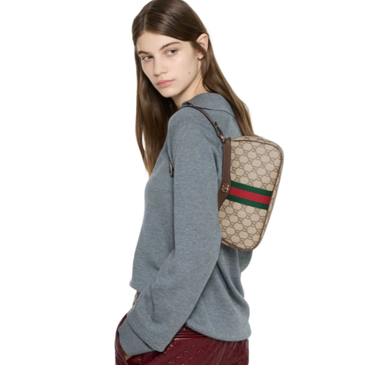 Gucci Ophidia Small Shoulder Bag / Beige Gold Hardware - Image 2