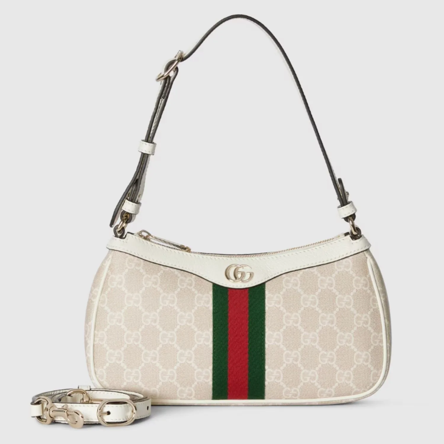 Gucci Ophidia Small Shoulder Bag / White Gold Hardware - Image 4