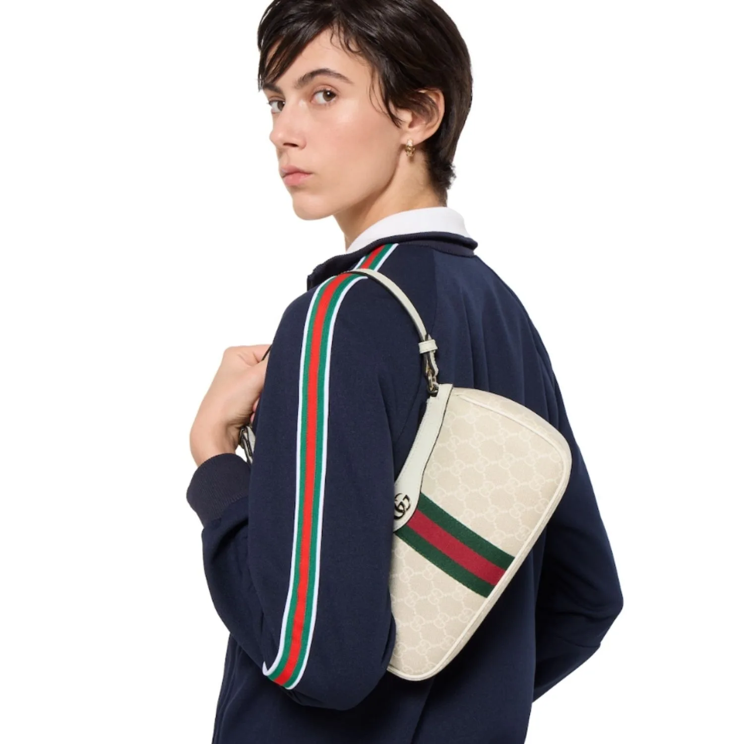 Alternative view of Gucci Ophidia Small Shoulder Bag / White Gold Hardware