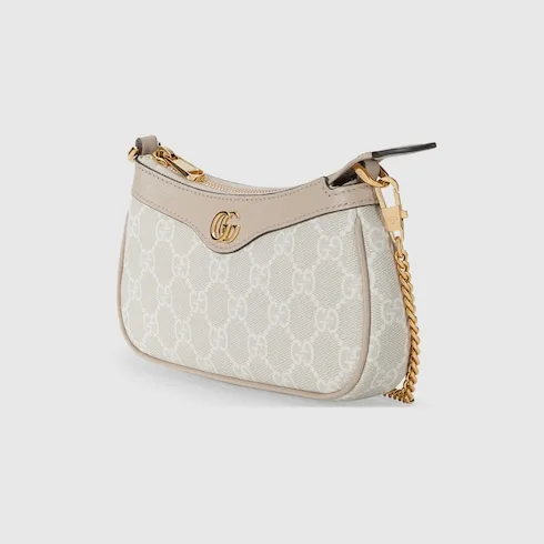 Gucci Ophidia Mini Shoulder Bag / Beige/ White Gold Hardware - Image 3