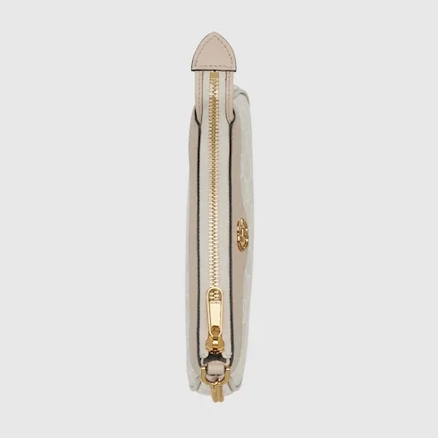 Gucci Ophidia Mini Shoulder Bag / Beige/ White Gold Hardware - Image 5