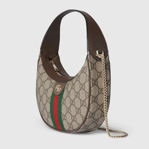Gucci Ophidia Small Shoulder Bag / Beige/ Dark Brown Gold Hardware - Image 6