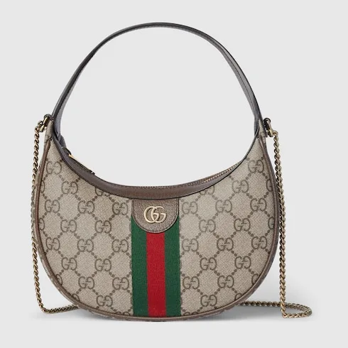 Gucci Ophidia Small Shoulder Bag / Beige/ Dark Brown Gold Hardware - Image 5
