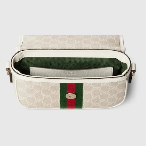 Gucci Ophidia Small Top Handle Bag / Beige And White Light Gold Hardware - Image 6