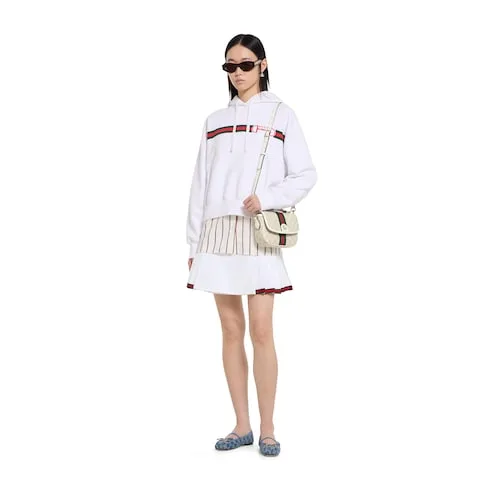 Gucci Ophidia Small Top Handle Bag / Beige And White Light Gold Hardware - Image 3