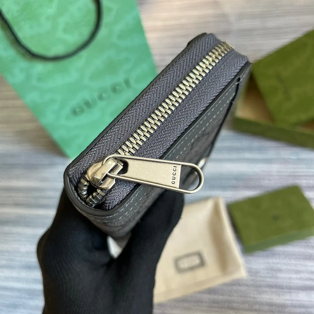 Gucci Ophidia Zip Around Wallet Supreme Canvas Grey / - Image 7