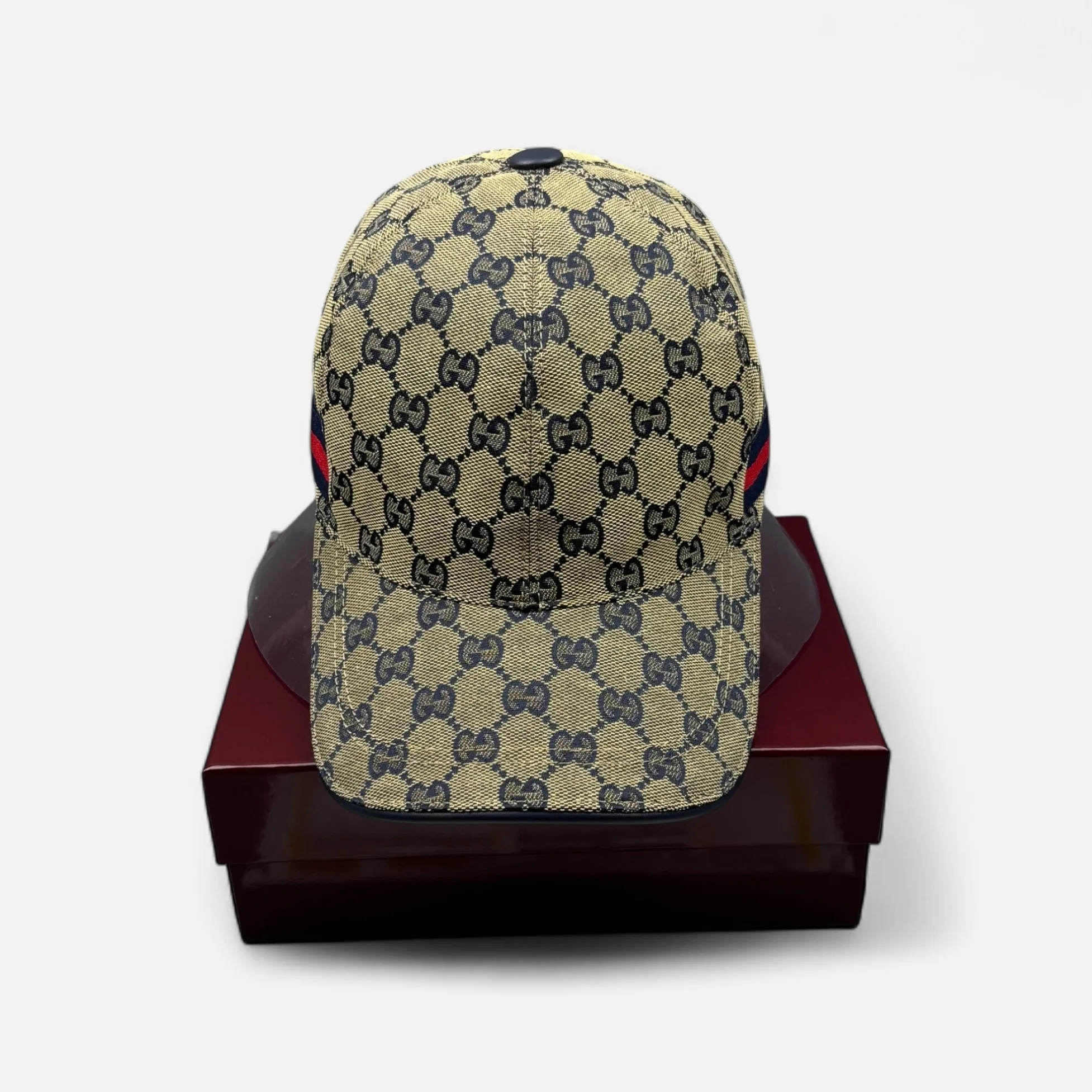 Alternative view of Gucci Original GG Canvas Baseball Hat With Web Beige/Blue GG