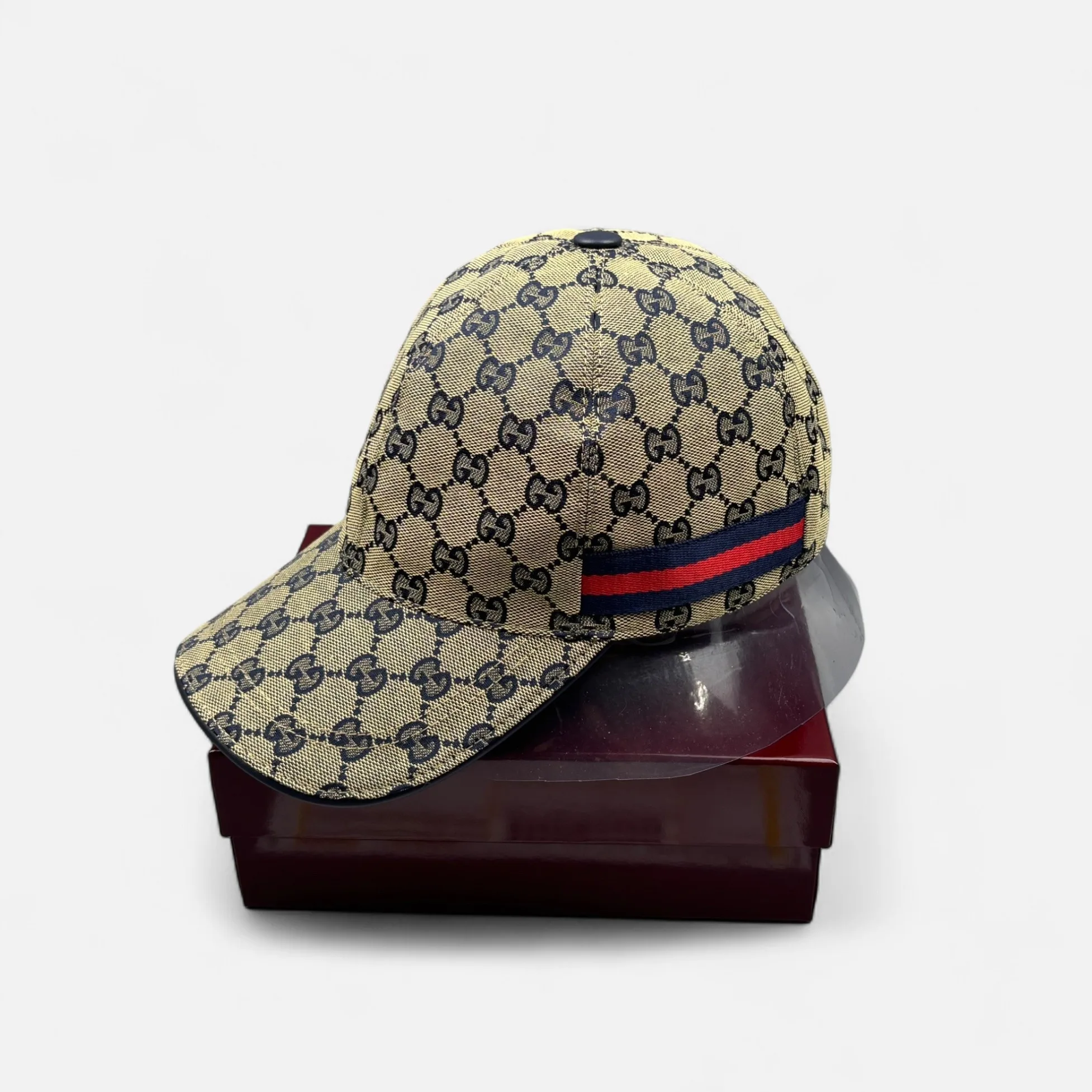 Gucci Original GG Canvas Baseball Hat With Web Beige/Blue GG - Image 3