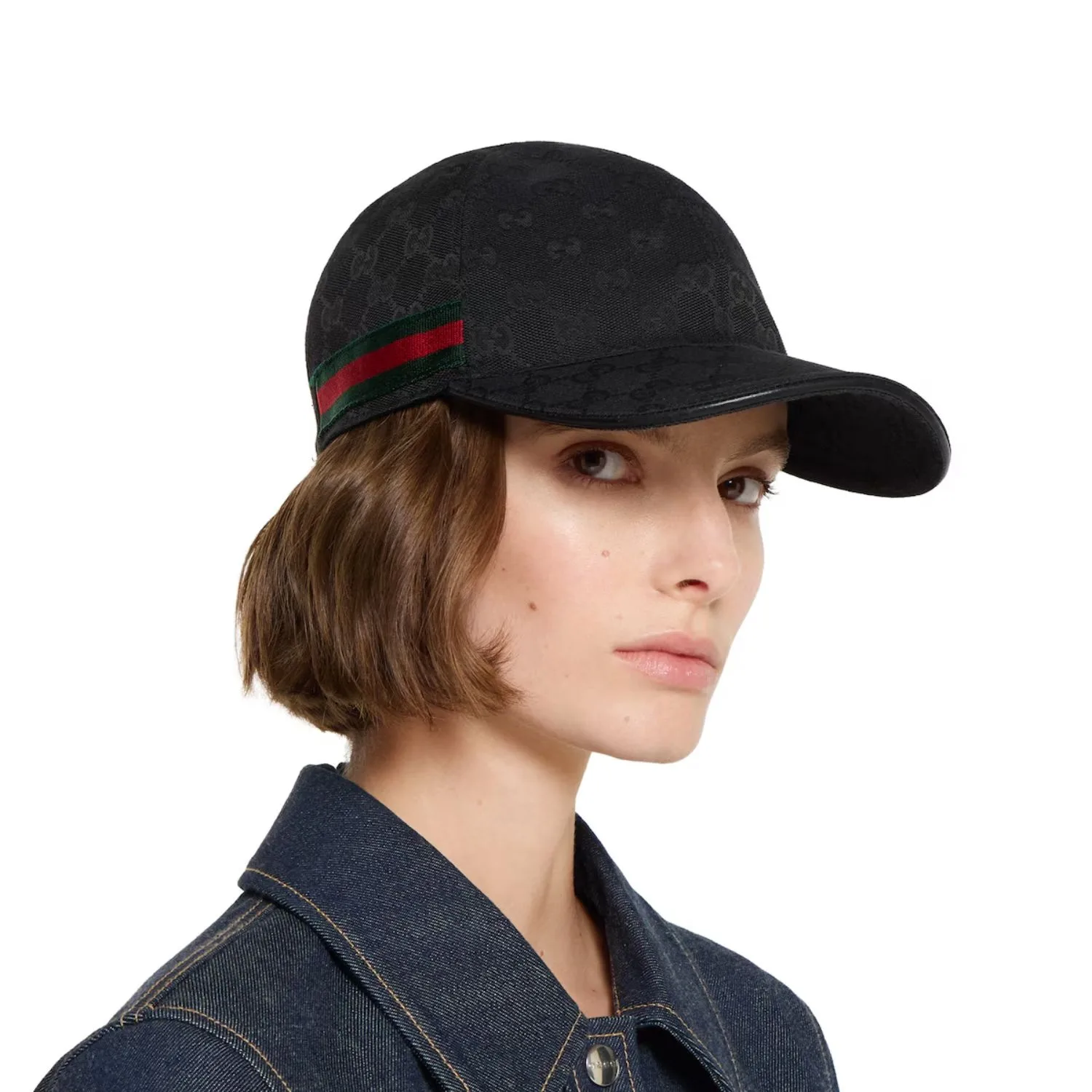 Alternative view of Gucci Original GG Canvas Baseball Hat With Web Black GG