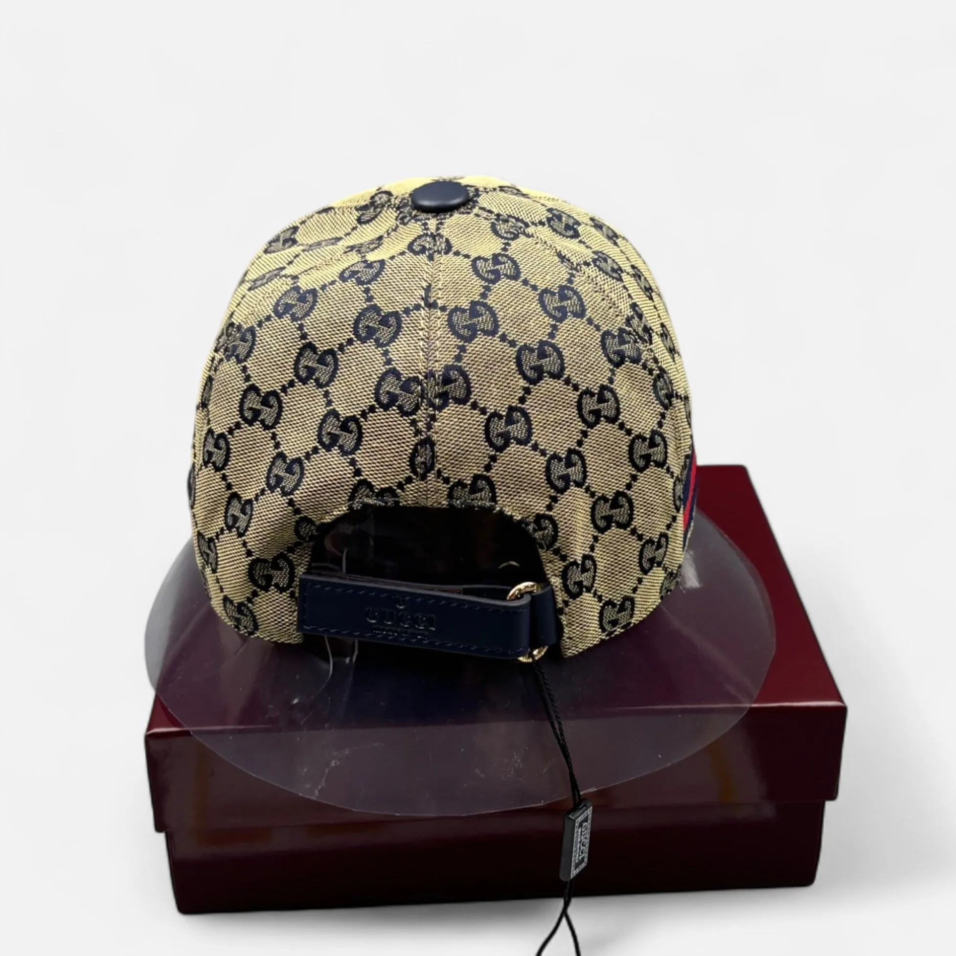 Gucci Original GG Canvas Baseball Hat With Web Beige/Blue GG - Image 5