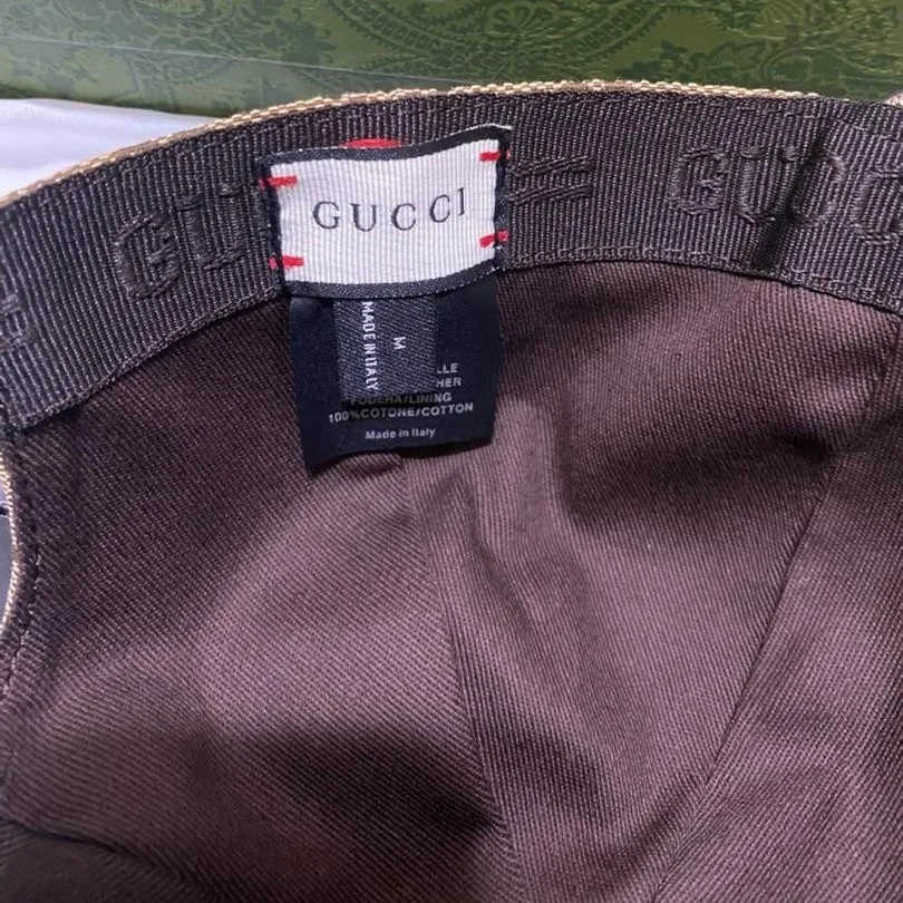 Gucci Original GG Canvas Baseball Hat With Web Beige GG - Image 7