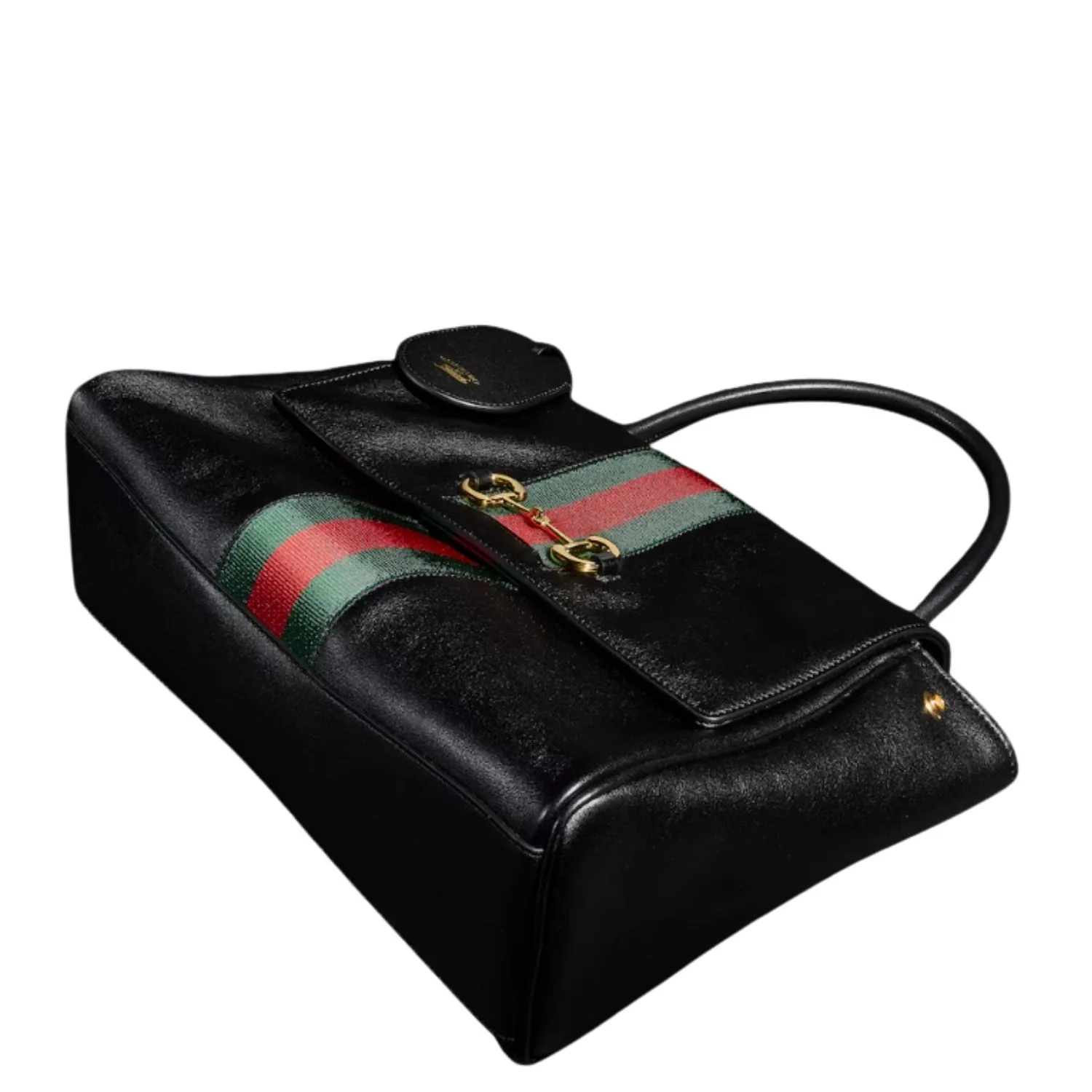 Gucci Paparazzo Medium Top Handle Bag / Black/ Grey Gold Hardware - Image 6