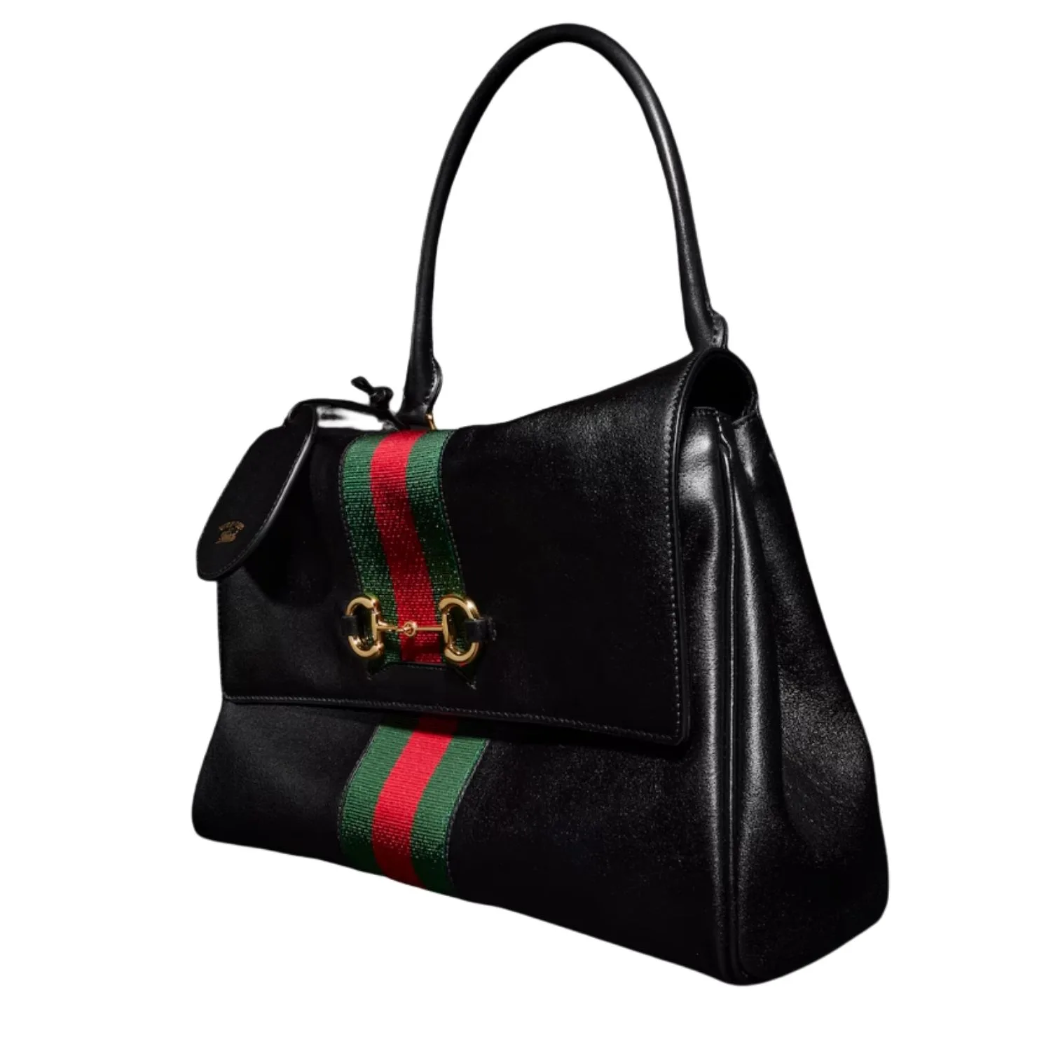 Gucci Paparazzo Medium Top Handle Bag / Black/ Grey Gold Hardware - Image 4